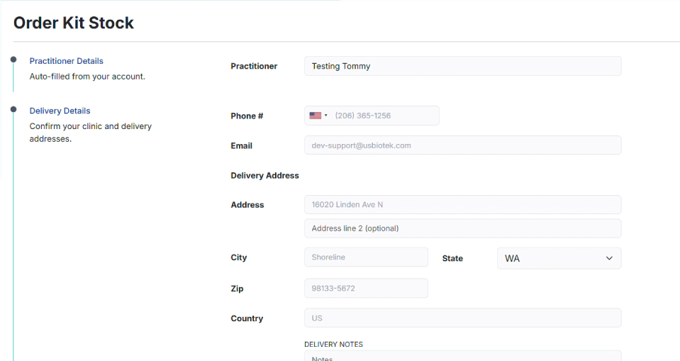 Ordering Kits